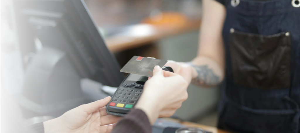 Payment terminal with credit card