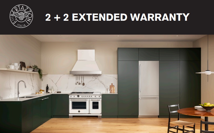 Bertazzoni Appliances Are Now Covered by a 4 Year Warranty