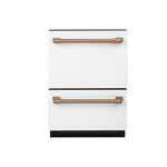 Cafe CDD420P4TW2 24" Dishwasher Double Drawer with 14 Place Settings, 6 Cycles, Energy Star and Small Load Setting (Matte White)