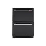 Cafe CDE06RP3ND1 24" Built-In Dual-Drawer Refrigerator with 5.7 Cu. Ft. Capacity, LED Lighting and Automatic Defrost (Matte Black)