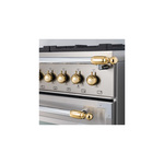 Bertazzoni DSHERTKHGO Knobs and Handle Terminals for Heritage Range and Range Hood (Gold)