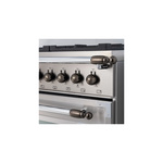 Bertazzoni DSHERTKHSB Knobs and Handle Terminals for Heritage Range and Range Hood (Black Nickel)