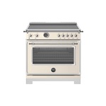 Bertazzoni HER365ICFEPAVT Heritage Series 36" Induction Range with 5 Elements, 5.7 cu. ft. Capacity Oven, Cast Iron Griddle and Self Clean (Avorio Ivory)