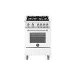 Bertazzoni MAS244GASBIVLP Master Series 24" Gas Range with 4 Burners, 2.5 cu. ft. Oven Capacity, Continuous Cast Iron Grates and Convection (Bianco White, Liquid Propane)