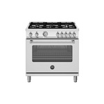 Bertazzoni MAS365GASXV Master Series 36" Gas Range with 5 Burners, 5.9 cu. ft. Oven Capacity, Continuous Cast Iron Grates and Convection (Stainless Steel, Natural Gas)