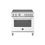 Bertazzoni MAS365INMBIV Master Series 36" Induction Range with 5 Elements, 5.9 cu. ft. Oven Capacity, Convection and Bridge Element (Bianco White)