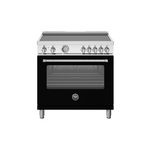 Bertazzoni MAS365INMNEV Master Series 36" Induction Range with 5 Elements, 5.9 cu. ft. Oven Capacity, Convection and Bridge Element (Nero Black)