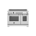 Bertazzoni MAS486IGFEPXT Master Series 48" Induction Range with 6 Elements, 7 cu. ft. Total Oven Capacity, Self Clean and Dual Convection