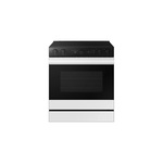 Samsung NSE6DB850012 30" Bespoke Smart Slide-In Electric Range with 5 Elements, 6.3 cu. ft. Oven Capacity, Air Sous Vide, Air Fry, Self & Steam Clean, Storage Drawer (White Glass)