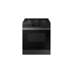 Samsung NSG6DG8100MT 30" Bespoke Smart Slide-In Gas Range with 5 Burners, 6 cu. ft. Oven Capacity, Precision Knobs, Self Clean and Storage Drawer (Matte Black Steel)