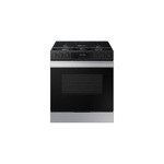 Samsung NSG6DG8100SR 30" Bespoke Smart Slide-In Gas Range with 5 Burners, 6 cu. ft. Oven Capacity, Precision Knobs, Self Clean and Storage Drawer (Stainless Steel)