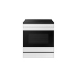 Samsung NSI6DB950012 30" Bespoke Smart Slide-In Induction Range with 4 Induction Elements, 6.3 cu. ft. Oven Capacity, Ambient Edge Lighting, Anti-Scratch Matte Glass Cooktop and Air Sous Vide (White Glass)