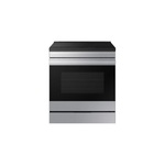 Samsung NSI6DG9500SR 30" Bespoke Smart Slide-In Induction Range with 4 Induction Elements, 6.3 cu. ft. Oven Capacity, Ambient Edge Lighting, Anti-Scratch Matte Glass Cooktop and Air Sous Vide (Stainless Steel)