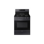 Samsung NX60A6511SG 30" Smart Freestanding Gas Range with 5 Burners, 6 cu. ft. Oven Capacity, Convection, Removable Non-Stick Griddle, Storage Drawer and Air Fry (Black Stainless Steel)