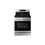 Samsung NX60A6511SS 30" Smart Freestanding Gas Range with 5 Burners, 6 cu. ft. Oven Capacity, Convection, Removable Non-Stick Griddle, Storage Drawer and Air Fry (Stainless Steel)