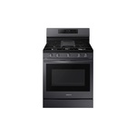 Samsung NX60A6711SG 30" Smart Freestanding Gas Range with 5 Burners, 6 cu. ft. Oven Capacity, Air Fry with Tray and Convection+ (Black Stainless Steel)