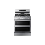 Samsung NX60A6751SS 30" Smart Freestanding Gas Range with 5 Burners, 6 cu. ft. Oven Capacity, Air Fry, Flex Duo and Convection+ (Stainless Steel)