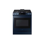 Samsung NX60A8711QN 30" Smart Slide-In Gas Range with 5 Sealed Burners, 6 cu. ft. Oven Capacity, Convection+, Smart Dial, No Preheat Air Fry, (Navy Steel)