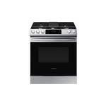 Samsung NX60BG8315SS 30" Smart Slide-In Gas Range with 5 Burners, 6 cu. ft. Oven Capacity, Air Fry, Convection and Self Clean (Fingerprint Resistant Stainless Steel)