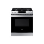 Samsung NX60T8111SS 30" Smart Slide-In Gas Range with 6 cu. ft. Capacity Oven, 5 Burners, Self Clean and ADA Compliant (Fingerprint Resistant Stainless Steel)