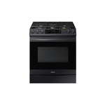 Samsung NX60T8511SG 30" Smart Slide-In Gas Range with 6 cu. ft. Capacity Oven, 5 Burners, Air Fry, Convection, Self Clean and ADA Compliant (Black Stainless Steel)