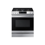 Samsung NX60T8511SS 30" Smart Slide-In Gas Range with 6 cu. ft. Capacity Oven, 5 Burners, Air Fry, Convection, Self Clean and ADA Compliant (Stainless Steel)