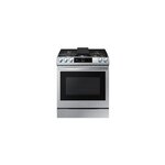 Samsung NX60T8711SS 30" Smart Slide-In Gas Range with 5 Sealed Burners, 6 cu. ft. Oven Capacity, Convection+, Smart Dial, No Preheat Air Fry, (Stainless Steel)