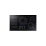 Samsung NZ36K7880US 36" Smart Induction Cooktop with Induction Flex Zone, Virtual Flame, Wifi, Magnetic Knob and Tap Touch Control, in Stainless Steel