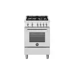 Bertazzoni PRO244GASXVLP Professional Series 24" Gas Range with 4 Burners, 2.5 cu. ft. Oven Capacity, Dual Convection and Continuous Cast Iron Grates in Stainless Steel (Liquid Propane)