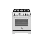 Bertazzoni PRO304BFGMXTLP Professional Series 30" Gas Range with 4 Brass Burners, 4.7 cu. ft. Oven Capacity, Dual Convection and Temperature Probe (Stainless Steel, Liquid Propane)