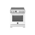 Bertazzoni PRO304IFEPBIT Professional Series 30 inch Induction Range with 4 Elements, 4.6 cu. ft. Oven Capacity, Self Clean and Air Fry (Bianco White)