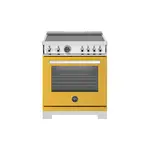 Bertazzoni PRO304IFEPGIT Professional Series 30 inch Induction Range with 4 Elements, 4.6 cu. ft. Oven Capacity, Self Clean and Air Fry (Giallo Yellow)