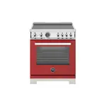 Bertazzoni PRO304IFEPROT Professional Series 30 inch Induction Range with 4 Elements, 4.6 cu. ft. Oven Capacity, Self Clean and Air Fry (Rosso Red)