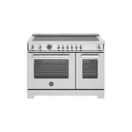 Bertazzoni PRO486IGFEPXT Professional Series 48 inch Induction Range with 6 Elements, 7 cu. ft. Total Oven Capacity, Self-Clean and Cast-Iron Griddle (Stainless Steel)