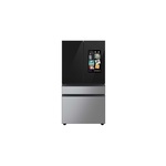 Samsung RF23BB8900QK 36" Bespoke Smart 4 Door French Door Refrigerator with 22.5 cu. ft. Capacity, Family Hub, Beverage Center, Customizable Panel, FlexZone Drawer and Dual Ice Maker (Charcoal Glass Top and Stainless Steel Bottom)