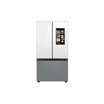 Samsung RF24BB69006M 36" Bespoke Smart French Door Refrigerator with 23.6 cu. ft. Capacity, Customizable Panel and Family Hub in White Glass over Grey Glass