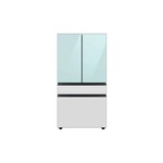 Samsung RF29BB86004M 36" Bespoke Smart 4 Door French Door Refrigerator with 28.8 cu. ft. Capacity, Beverage Center, LED Lighting, FlexZone Drawer, Twin Cooling Plus, Metal Cooling, Dual Ice Maker with Ice Bites, Energy Star (Blue Glass over White Glass)