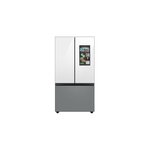 Samsung RF30BB69006M 36" Bespoke Flex Smart French Refrigerator with Family Hub, 29.8 cu. ft. Capacity, Beverage Center, Dual Ice Maker with Ice Bites, Twin Cooling Plus, Energy Star, in White Glass with Bottom Matte Gray Glass