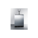 Summit SBC58BLBIADA 24" Built-In Kegerator with 5.5 cu. ft. Capacity, Dual Tap System, ADA Compliant, in Stainless Steel (Right Hinge)