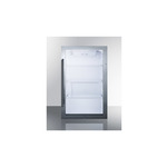 Summit SPR489OS 19" Outdoor Beverage Center with 3.13 cu. ft. Capacity, 17" Shallow Depth, Lock, Glass Door with Stainless Steel Trim