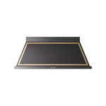 ILVE UANB60BKG Nostalgie Noblesse 60" Range Hood (Glossy Black, Brass)