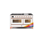 ILVE UM15FDNS3RAPLP Majestic II 60 inch Dual Fuel Range (Liquid Propane, Triple Glass Door, RAL, Copper)