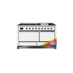 ILVE UM15FDQNS3RABLP Majestic II 60 inch Dual Fuel Range (Liquid Propane, Solid Door, RAL, Burnished)