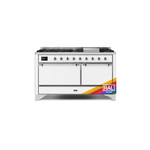 ILVE UM15FDQNS3RAC Majestic II 60 inch Dual Fuel Range (Natural Gas, Solid Door, RAL, Chrome)