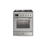 ILVE UM30DNE3SSC Majestic II 30" Dual Fuel Range (Natural Gas, Triple Glass Door, Stainless Steel, Chrome)