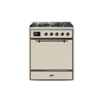 ILVE UM30DQNE3AWBLP Majestic II 30" Dual Fuel Range (Liquid Propane, Solid Door, Antique White, Burnished)