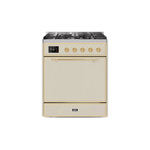 ILVE UM30DQNE3AWGLP Majestic II 30" Dual Fuel Range (Liquid Propane, Solid Door, Antique White, Brass)