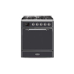 ILVE UM30DQNE3MGCLP Majestic II 30" Dual Fuel Range (Liquid Propane, Solid Door, Graphite Matte, Chrome)