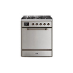 ILVE UM30DQNE3SSBLP Majestic II 30" Dual Fuel Range (Liquid Propane, Solid Door, Stainless Steel, Burnished)