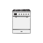 ILVE UM30DQNE3WHCLP Majestic II 30" Dual Fuel Range (Liquid Propane, Solid Door, White, Chrome)